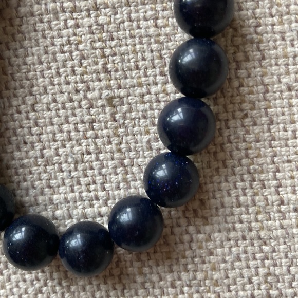 Black with a Tint of Glitter Gemstone Bracelet, Vintage - Picture 6 of 9